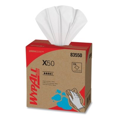 (BOX/176) WYPALL X50 WIPERS WHITE 8.34